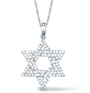 1/2 Carat Star of David Pendant Pave Diamonds