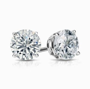 3 Carat Diamond Stud Earrings I Color VS2 GIA Certified 3X