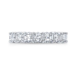 4.00 Ct. Asscher Cut Diamond Eternity Band F-G Color VS1 Clarity