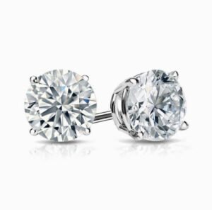 4.00 Ctw. Round Cut Diamond Stud Earrings J Color VS2 GIA Certified 3X