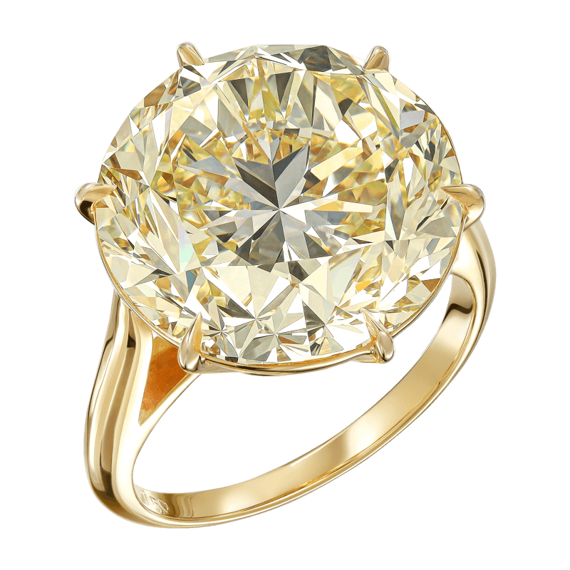 Gold and 16.10ct Fancy Yellow Diamond Solitaire Ring