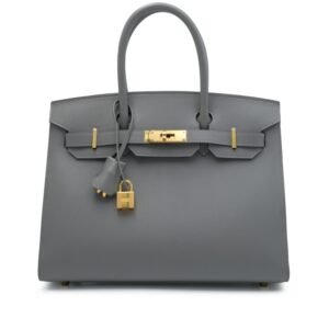 Hermès Gris Meyer Madame Birkin 30 Sellier Gold Hardware, 2023