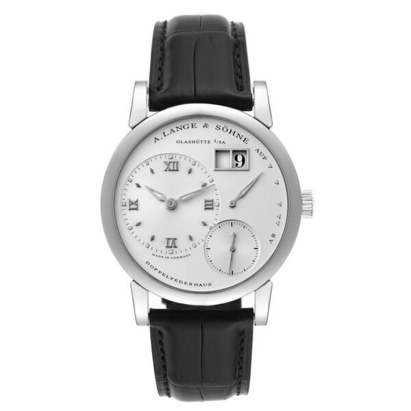 A. Lange & Söhne Lange 1 (Reference 101.039). A white gold manual wristwatch with date.
