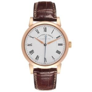 A. Lange & Söhne Richard Lange (Reference 232.032). A rose gold manual wind wristwatch. 2007