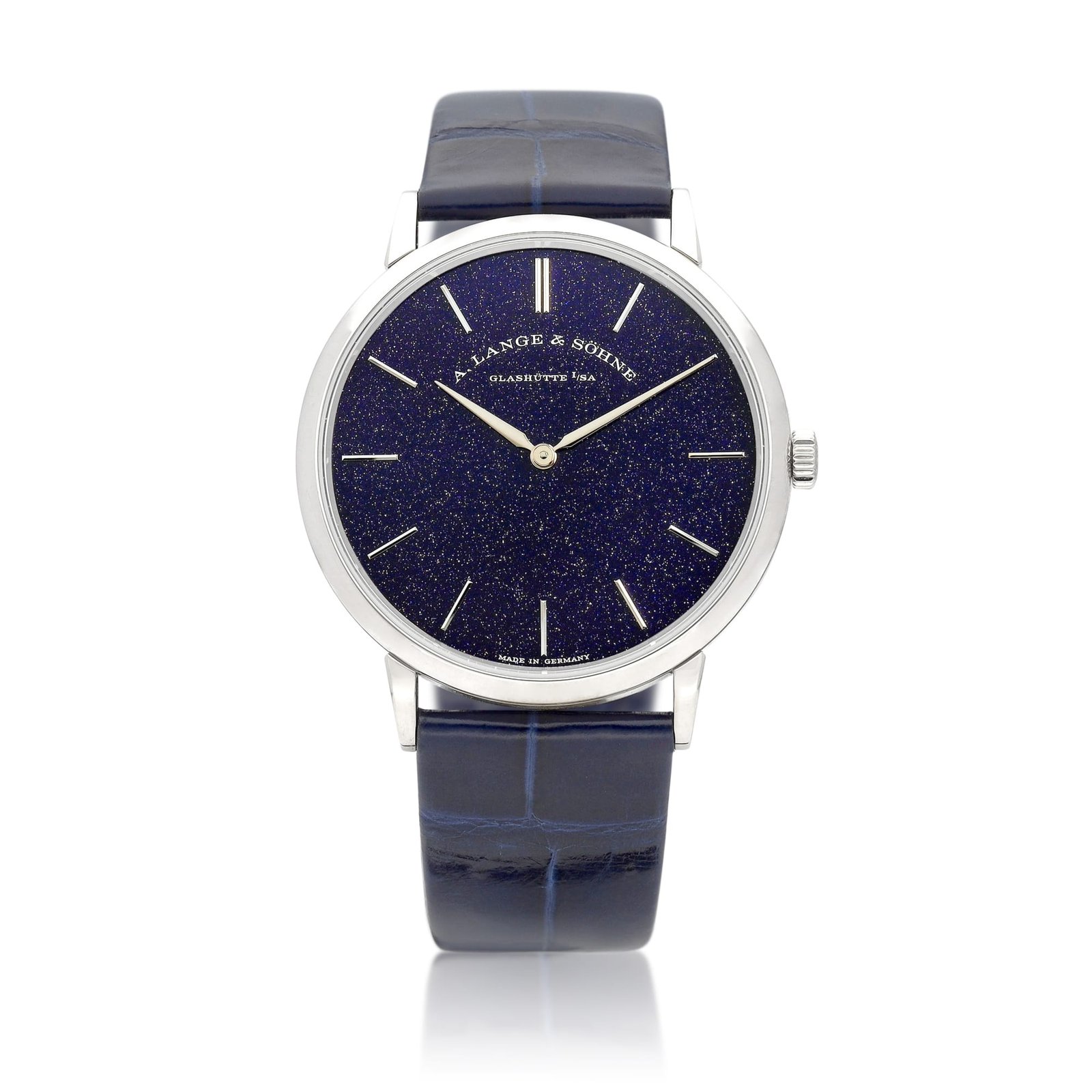 A. Lange & Söhne Saxonia (Reference 205.086). A white gold wristwatch. circa 2019