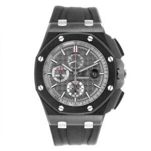 Audemars Piguet Royal Oak Offshore (Reference 26405CE.OO.A002CA.01). A black ceramic automatic wristwatch with date and chronograph.