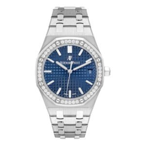 Audemars Piguet Royal Oak (Reference 15451ST.ZZ.1256ST.03). A diamond-set stainless steel automatic wristwatch with date. 2018