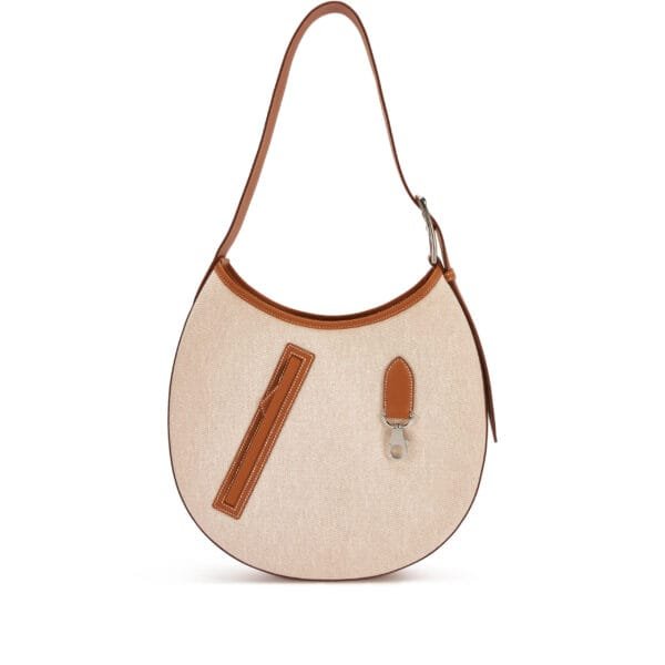 Beige Écru Toile and Gold Swift Arcon Bag Palladium Hardware, 2024