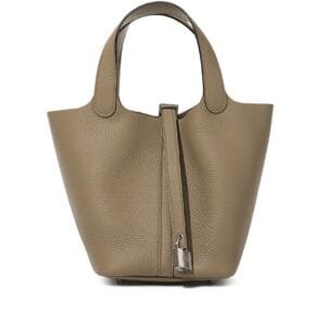 Beige Marfa Clemence Picotin Lock 18 Palladium Hardware, 2024