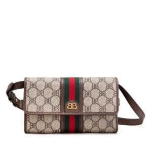 Beige Monogram Coated Canvas Hacker Mini Bag Gold Hardware, 2021