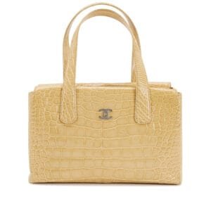 Beige Shiny Alligator CC Tote Silver Hardware, 2004-2005