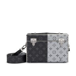 Black and Silver Monogram Eclipse Coated Canvas Custom Vanity Trunk Ruthenium Hardware, 2018