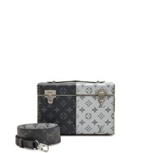 Black and Silver Monogram Eclipse Coated Canvas Custom Vanity Trunk Ruthenium Hardware, 2018