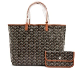 Black and Tan Goyardine Chevroches Calfskin Saint Louis PM Tote, 2023