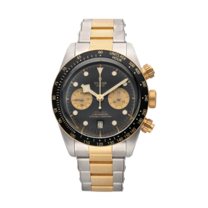 Black Bay Reference M79363N, a yellow gold and stainless steel automatic wristwatch with date and chronograph