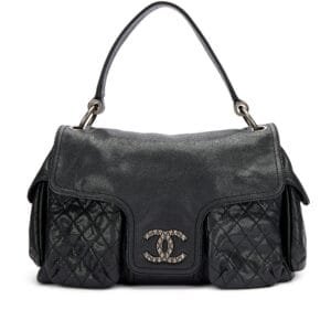 Black Caviar Rue Cambon Multi-Pocket Shoulder Bag Ruthenium Hardware, 2009-10