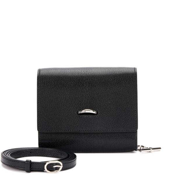 Black Chamkila Chaine d'ancre Compact Wallet Palladium Hardware, 2023