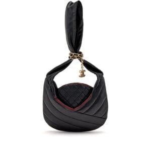 Black Chaplain Lambskin Evening Bag Pale Gold Hardware, 2003-2004