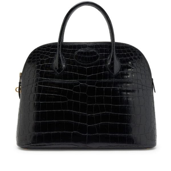 Black Crocodile Bolide 35 Gold Hardware, 1970s