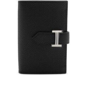 Black Epsom Bearn Card Holder Palladium Hardware, 2023
