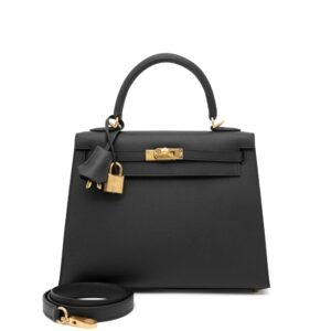 Black Epsom Kelly 25 Sellier Gold Hardware, 2024