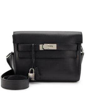 Black Evergrain Kelly Messenger PM Palladium Hardware, 2024