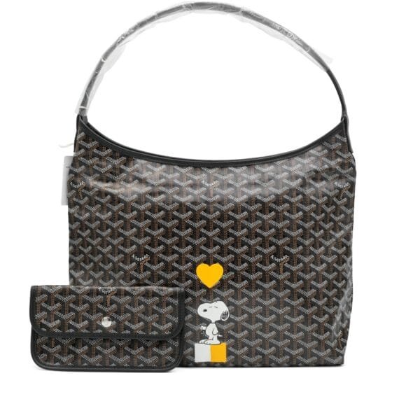 Black Goyardine Canvas and Chevroches Calfskin Boheme Hobo Bag