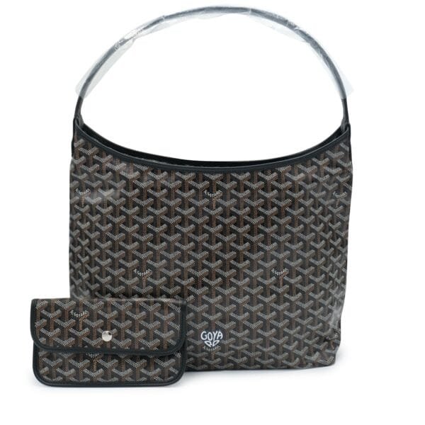 Black Goyardine Canvas and Chevroches Calfskin Boheme Hobo Bag