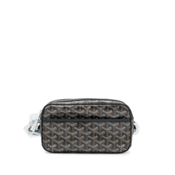 Black Goyardine Canvas and Chevroches Calfskin Cap-Vert PM Bag