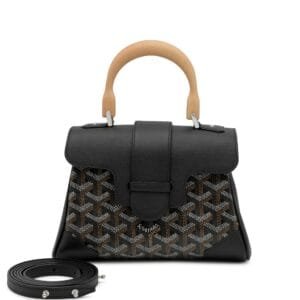 Black Goyardine Canvas and Chevroches Calfskin Saïgon Souple Mini Bag
