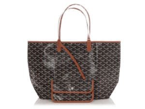 Black Goyardine Canvas and Chevroches Calfskin Saint Louis PM Tote