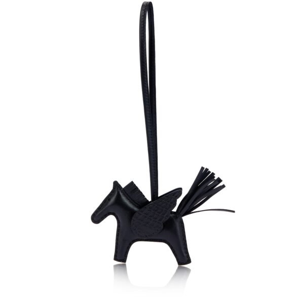 Black Matte Alligator and Milo Lambskin GriGri Rodeo Pegase Charm PM, 2022