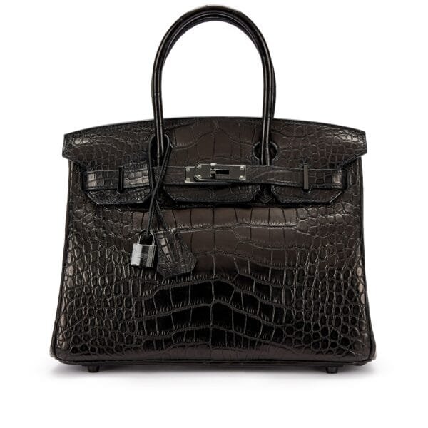 Black Matte Alligator So Black Birkin 30 Black PVD Hardware, 2010