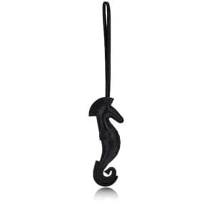 Black Milo Lambskin Seahorse Charm, 2023