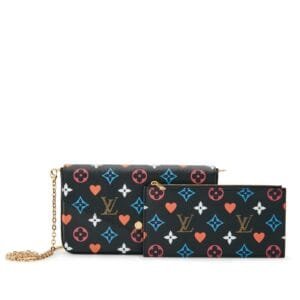 Black Multicolor Monogram Coated Canvas Game On Félicie Pochette Gold Hardware, 2020