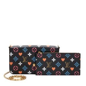 Black Multicolor Monogram Coated Canvas Game On Félicie Pochette Gold Hardware, 2020