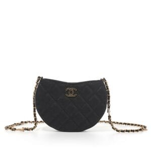 Black Quilted Caviar Hobo Bag Gold Hardware, 2023