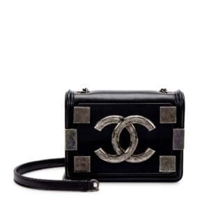 Black Quilted Lambskin and Plexiglass Boy Brick Flap Ruthenium Hardware, 2013