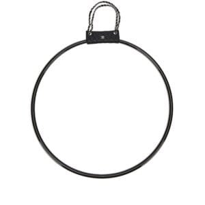 Black Quilted Lambskin Hula Hoop Flap Bag Silver Hardware