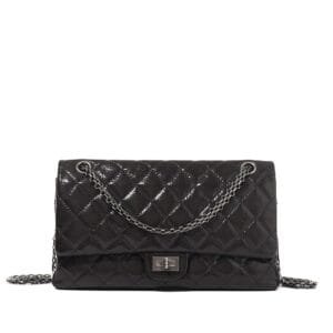 Black Quilted Patent 2.55 Reissue Double Flap Bag Ruthenium Hardware, 2010-2011