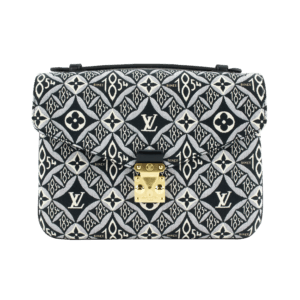 Black Since 1854 Jacquard Textile Pochette Metis Gold Tone Hardware