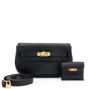 Black Swift Kelly Moove Bag Gold Hardware, 2023