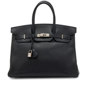 Black Togo Birkin 35 Palladium Hardware, 2002