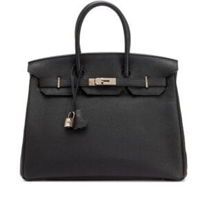 Black Togo Birkin 35 Palladium Hardware, 2018