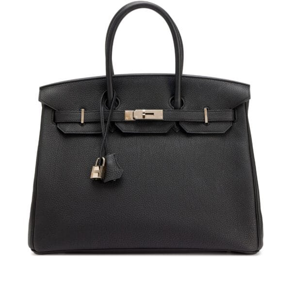 Black Togo Birkin 35 Palladium Hardware, 2018