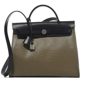 Black Vache Hunter, Lichen Berline Canvas and Ecru Toile Herbag Zip 31 Palladium Hardware, 2021