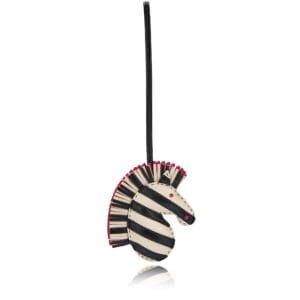 Black, White and Rose Mexico Milo Lambskin Geegee Charm, 2021