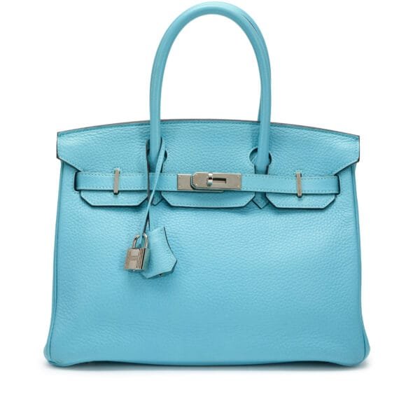 Bleu Atoll Clemence Birkin 30 Palladium Hardware, 2017