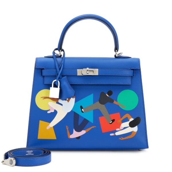 Bleu Electrique and Multicolor Swift, Chèvre Mysore and Evercolor HSS Madison 706 Sellier Kelly 25 Palladium Hardware, 2022