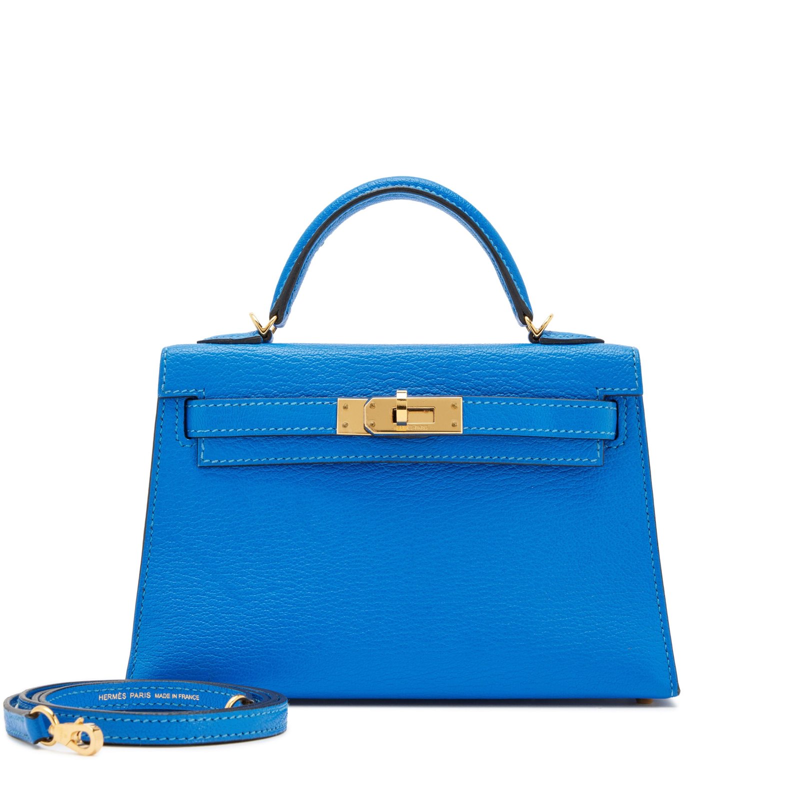 Bleu Hydra Hydra Chèvre Mysore Mini Kelly II Gold Hardware, 2017